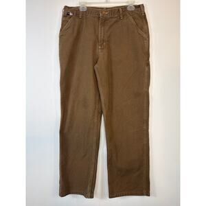 Carhartt Washed Duck Utility Work Pants Brown Utility 36x32 Workwear Rugged
